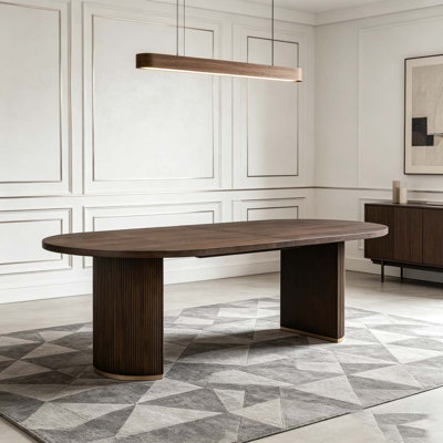 Oval Dining Table Double Pedestal