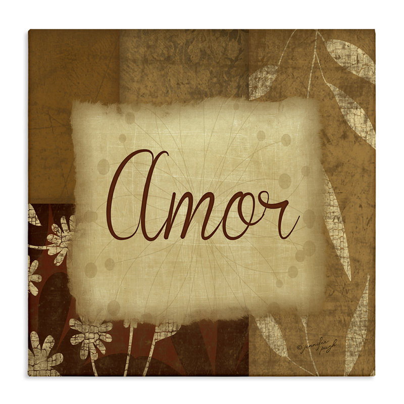 Art mural Amor con Flores Tradicionales par Jennifer Pugh, H 17 po x l 17 po
