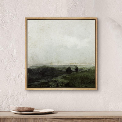 Minimalist Stormy Beach Fisherman, reproduction d'art sur toile