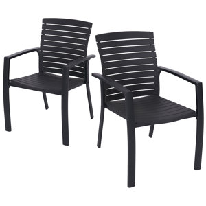 Moriya Aluminum/Plastic Outdoor Stackable Dining Armchair