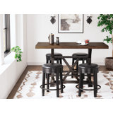 Valebeck Counter Height Dining Table and 4 Barstools
