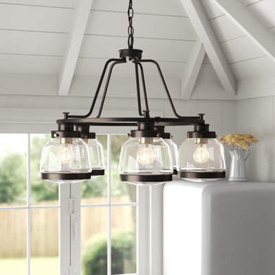 Lupe 5 - Light Wagon Wheel Chandelier