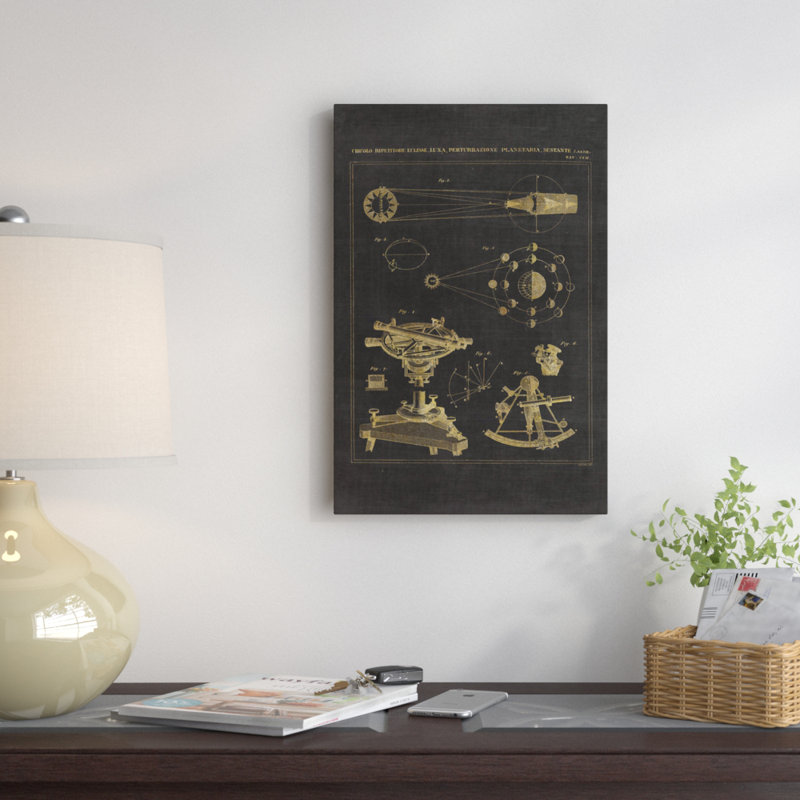 « astronomie chart ii », impression sur toile tendue, H 12 po x l 8 po x P 0,75 po, Toile tendue, Pas de tapis