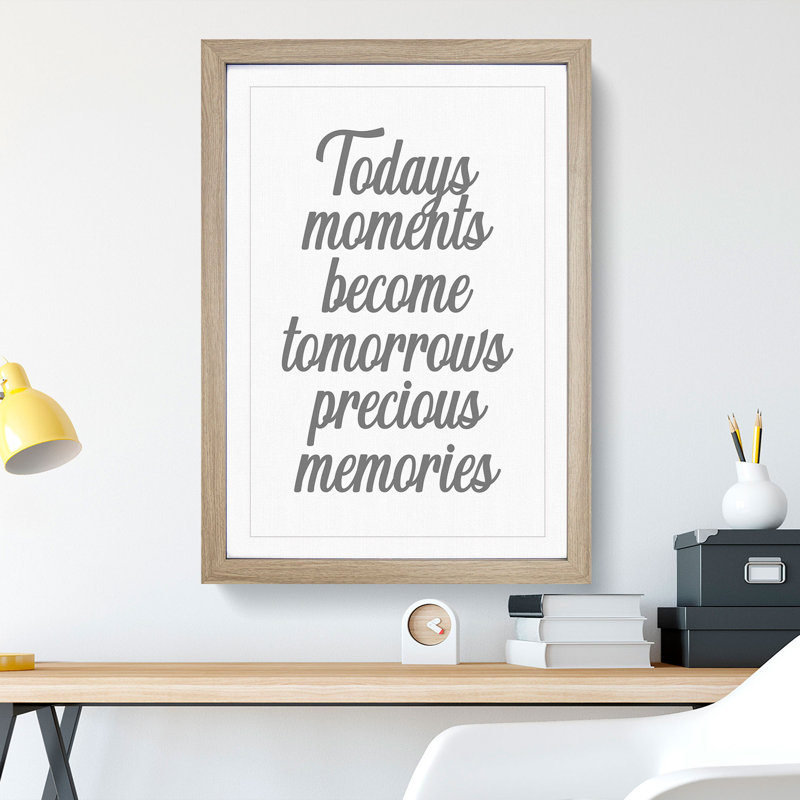 Precious Memories - Single Picture Frame Print on Wood, 90cm H x 65cm W x 2cm D, Oak Framed