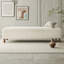 Banc rectangulaire rembourré avec coussin en mousse, structure en bois et siège polyvalent