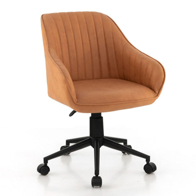 Chaise de bureau moderne avec dossier incurvé et accoudoirs confortables