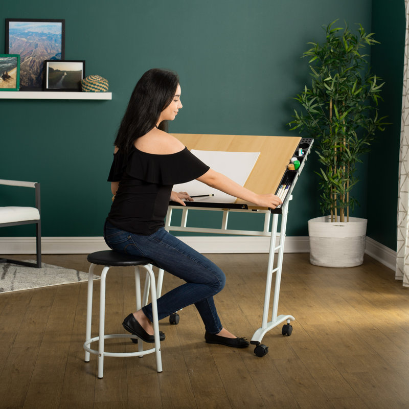 Crafton Adjustable Metal Base Drafting Table