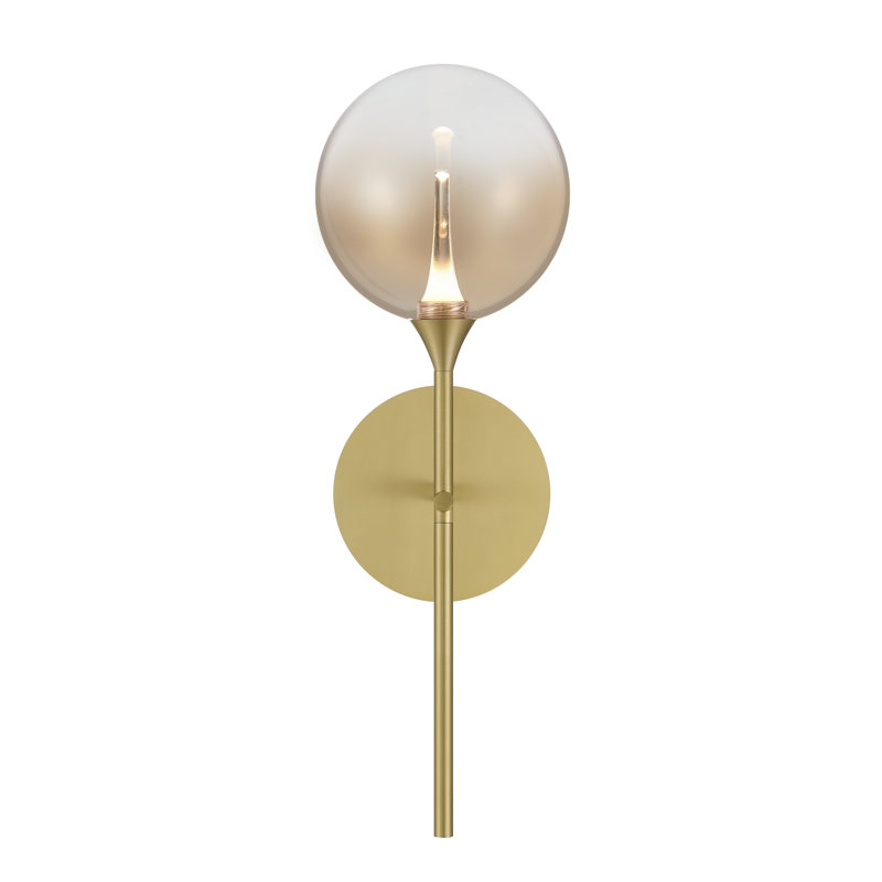 Iissa, Wall Sconce, 19",, Amber, Gold