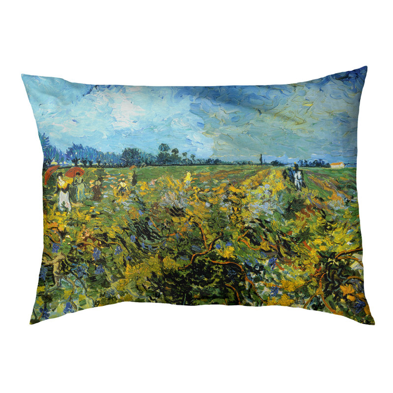 Coussin de création de vignoble Burk, Grand (L 52 po x l 42 po), Vert