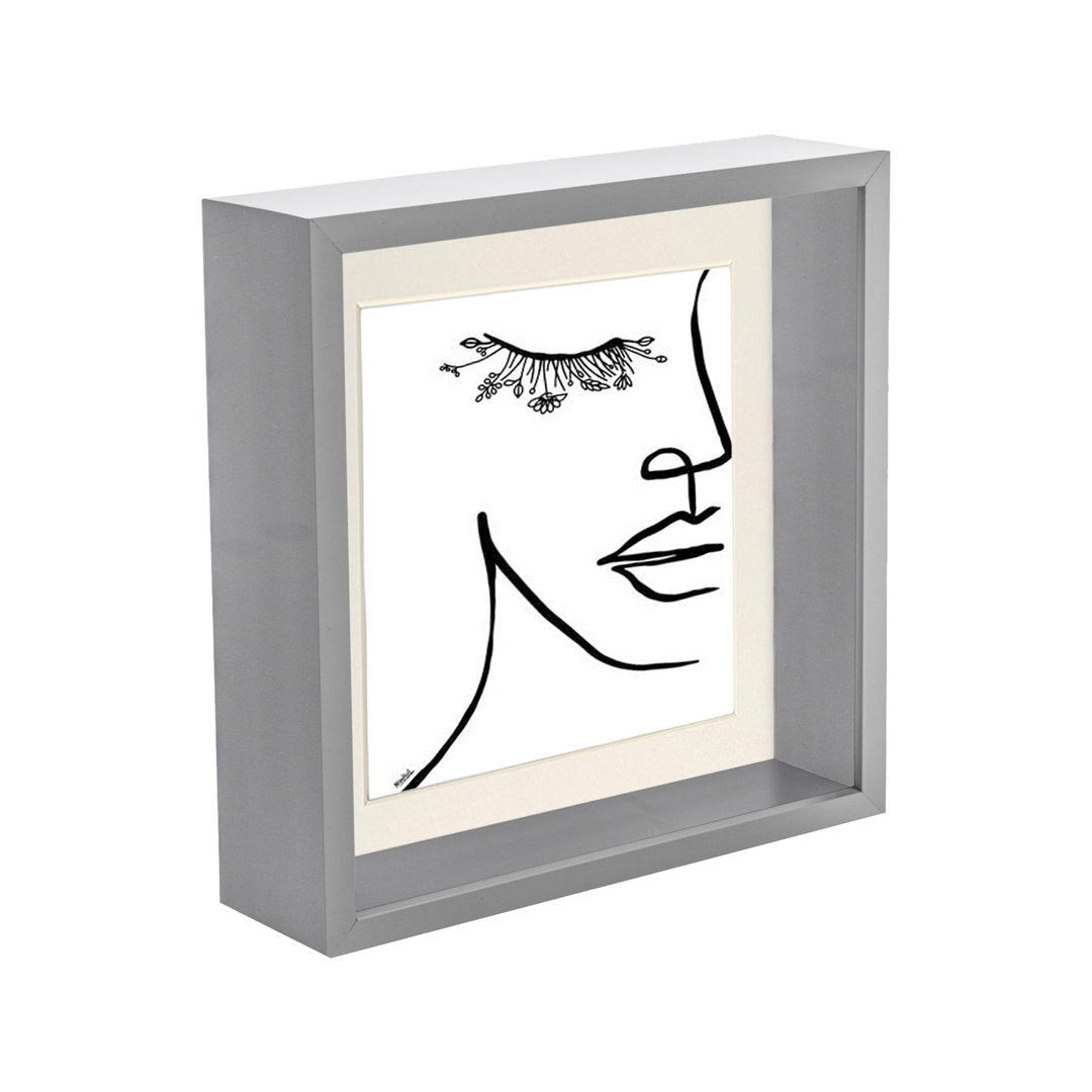 Plastic Box Frame in Grey