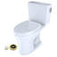 Drake® Two-Piece Elongated Dual Flush 1.28 and 0.8 GPF Universal Height Dynamax Tornado Flush® Toilet For 10 Inch Rough-In With CEFIONTET®, Toilet Seat, Wax Ring and Toilet Mounting Bolts-170337473-170337479
