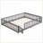 Hockensmith Size Solid Pine Wood Platform Bed Frame with Guardrails &amp; Door - Gray Low-Profile Sturdy Design-806584722-806584725