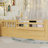 Full Size Floor Bed with High Rails, Solid Wood Montessori Bed with Lights & Storage Shelf for Baby,Kids Bed Frame for Girls, Boys, Floor Bed Frame Without Slats,Natural-1487999245-1490730462