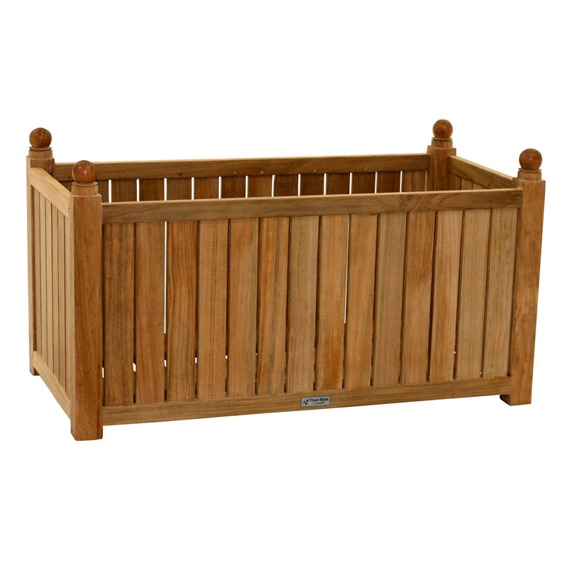 Teak Outdoor 36" Rectangle Planter Box