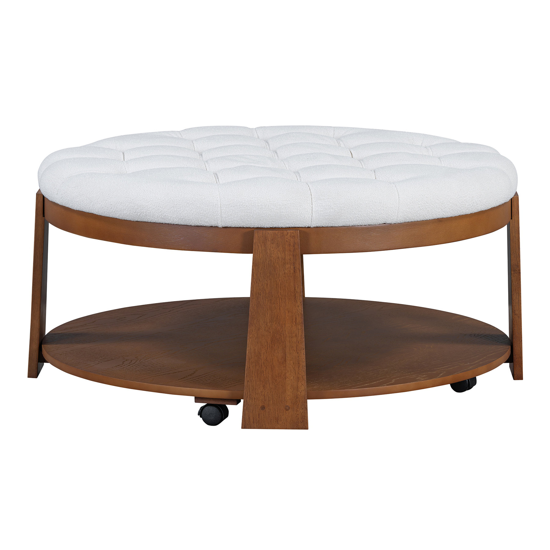 Latitude Run® Modern Large Round Ottoman Coffee Table | Wayfair