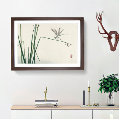 Blue Dragonfly by Kono Bairei - Picture Frame Painting Print on MDF