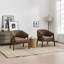 Chaise d'appoint Modern Farmhouse - Pieds en bois massif avec pieds réglables - Coussin épais de 5,5 po et accoudoirs intégrés - Siège d'une largeur de 22,5 po-2087166751-2087166750
