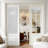  100% Linen Blackout French Door Curtains, Farmhouse Privacy Door Window Covering, Room Darkening Blinds Thermal Insulated Shades for Bedroom, 1 Panel-156940488-156940534