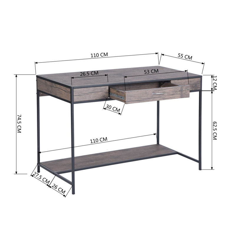 Marr Metal Base Writing Desk
