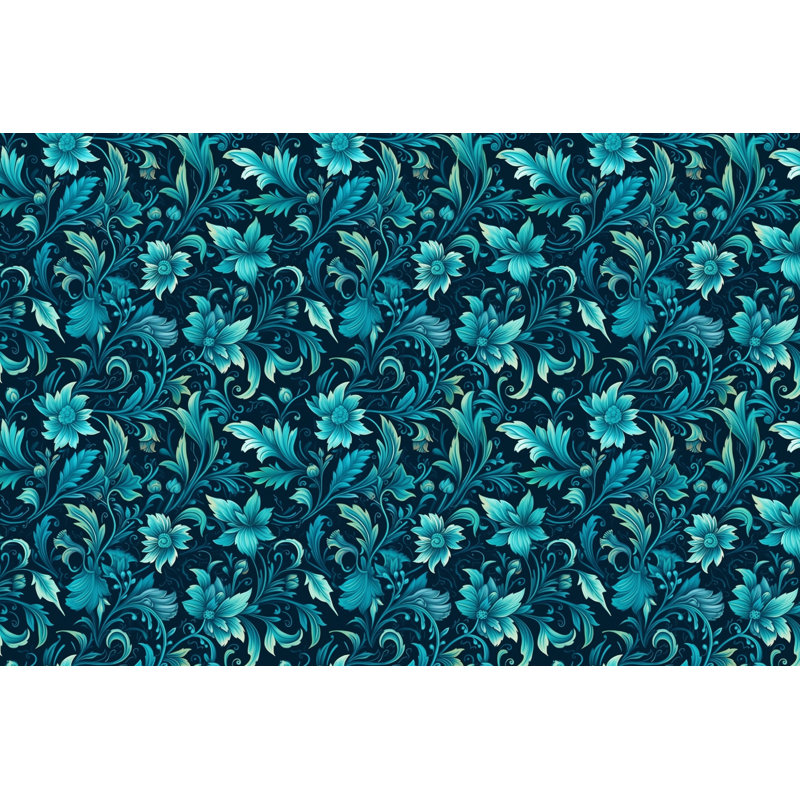 Machine Printed Comforter, Twin Comforter, Black/Turquoise