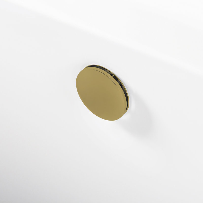 Kingston Brass Aqua Eden 52-Inch Acrylic Oval Single Slipper Freestanding Tub with Overflow/Drain Assembly and Integral Seat