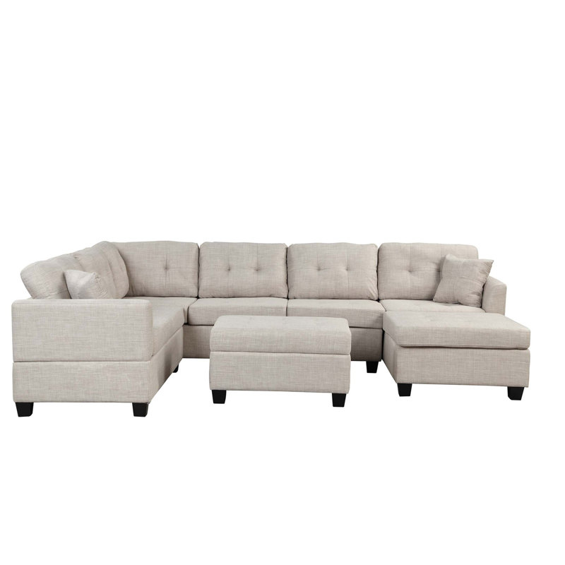 Beige Linen Sofa