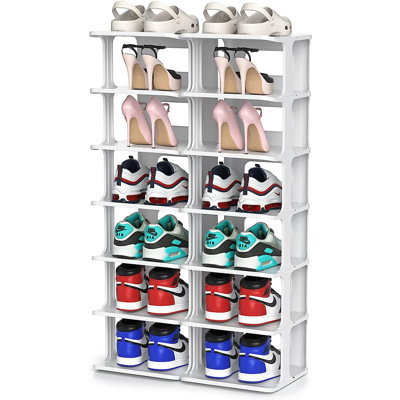 14 Pair Stackable Shoe Rack