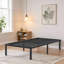  Base de lit plateforme en métal noir 16 po Turberville avec support en lattes d'acier, aucun sommier requis, taille simple-195650542-157803622