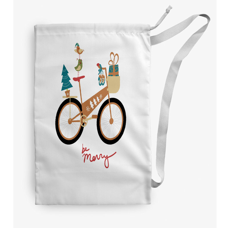 Fabric Laundry Bag with Handles, Medium (36" H x 28" W), Orange