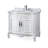 Benton Collection 39 Inch Traditional Freestanding White Carbone Bathroom Vanity, Single Sink, Carrara Marble Top, Fully Assembled