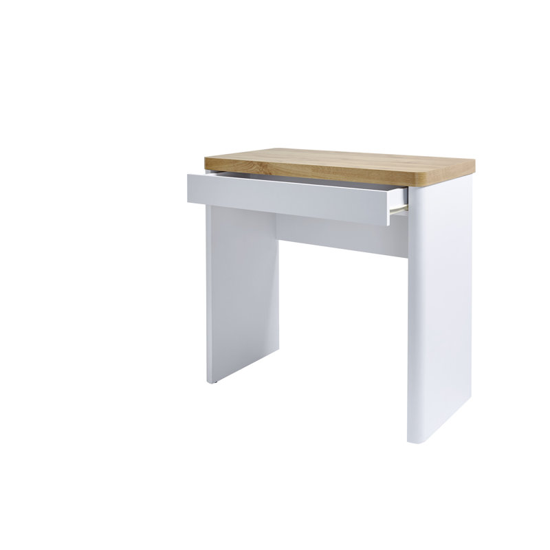 Libre 31,1" Writing Desk with Drawer , Oak/White
