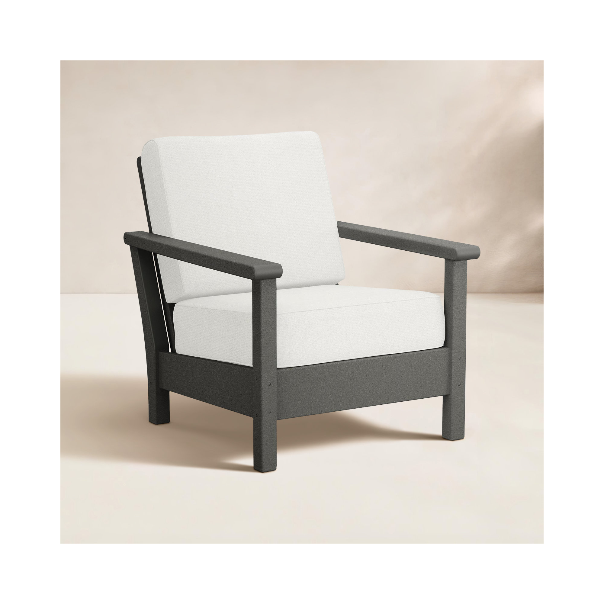 Harbour Deep Seating Chair, Slate Gray, Natural Linen