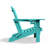 Wolak High Density Polyethylene Folding Adirondack Chair With Double Cup Holder-360845516