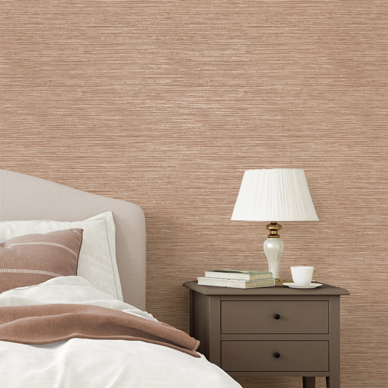 Suri Grasscloth Luxury Wallpaper, Tan