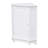 White Bathroom Cabinet Triangle Corner Storage Cabinet With Adjustable Shelf Modern Style MDF Board