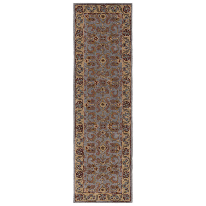 Tapis oriental en laine touffeté à la main Tosca, Tapis de couloir 2 pi 3 po x 22 pi