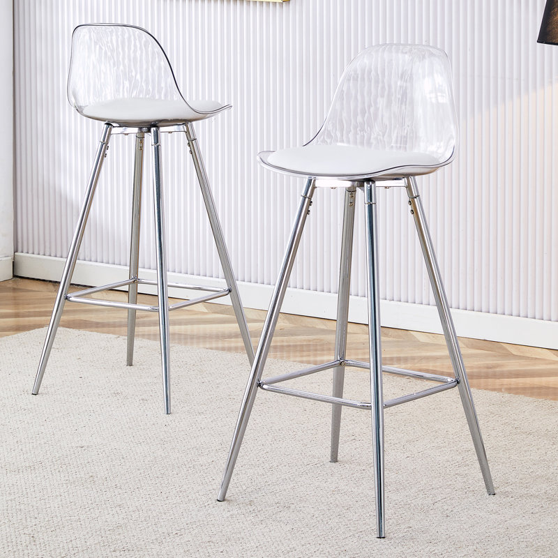 Tabourets de bar en polyuréthane, Argent
