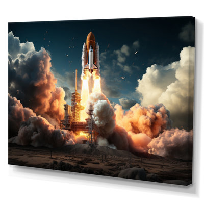 Lancement de fusée I sur toile