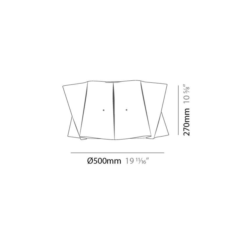 Folio Flush Mount, White, 10.63" H x 19.56" W x 19.56" D
