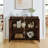 Mid Century Modern Rattan Sideboard Buffet Cabinet With Outlet Holes, Coffee Bar Wine Bar Credenza, Walnut Storage For Entryway, Living Room, Kitchen, Dining Room | Gift Idea-1482815013