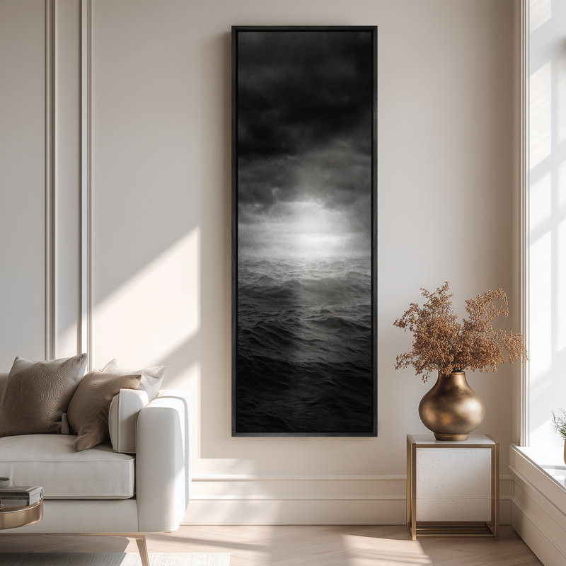 Très grand art mural sur toile encadré - impressions murales rétro pour chambre à coucher, Noir