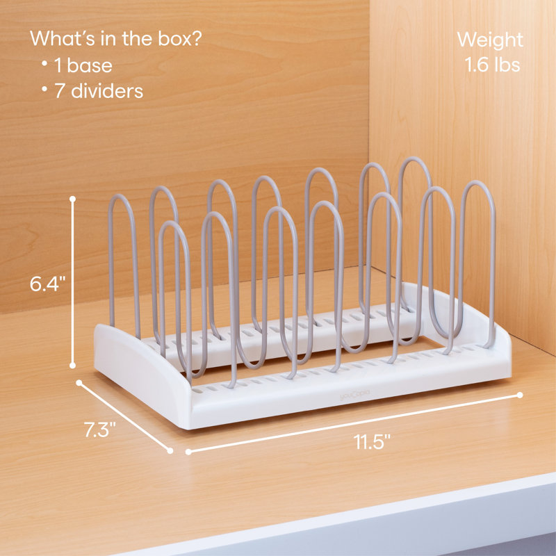 Support de rangement extensible pour casseroles et poêles YouCopia StoreMore, H 6,4 po x l 7,3 po x P 11,5 po