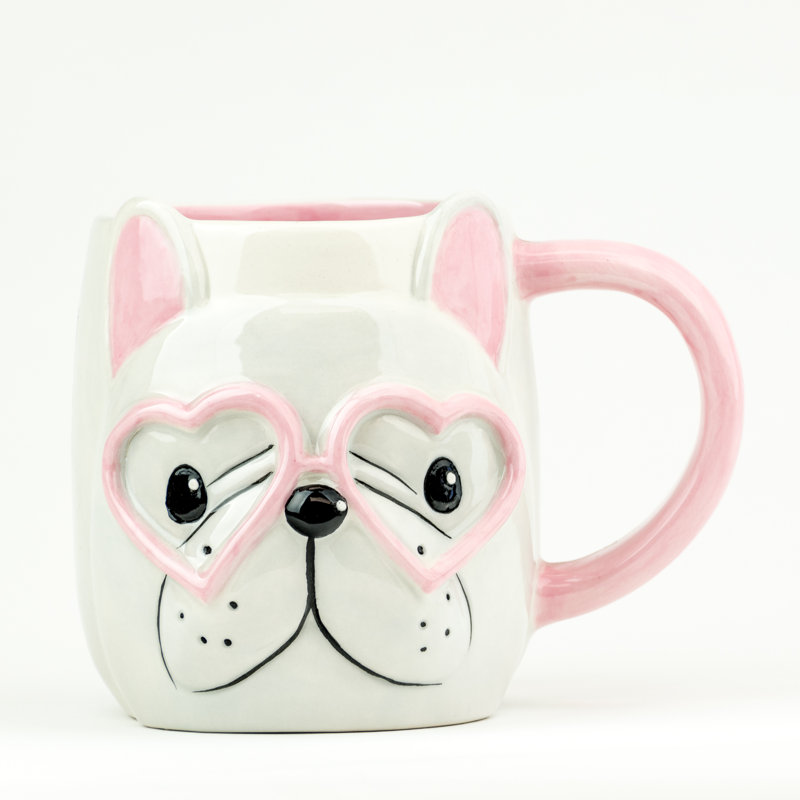 10 Strawberry Street Frenchie Hearts Mug