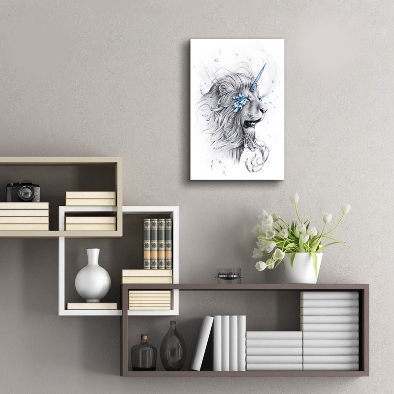«Lion Soul» par JoJoesArt, art mural en verre acrylique,, H 24 po x l 16 po x P 0,2 po