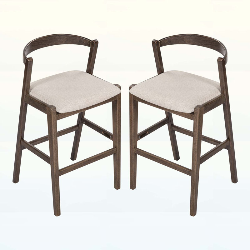 Ensemble de 2 chaises d'appoint, sièges durables et confortables, Marron foncé