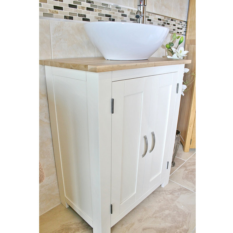 Robinsonville 650mm Single Bathroom Vanity with Vessel Ceramic Basin