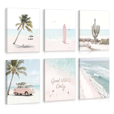 6 Piece Wrapped Canvas Wall Art
