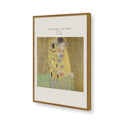 «The Kiss» par Klimt v2, reproduction encadrée