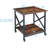Large Printer Stand, 23.6 X 23.6 X 22.6 Inches Square Printer Table With Storage Shelf, 2 Tier Rolling Printer Cart With Industrial Wheels For Home Office - Rustic Brown
