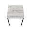 Table basse élégante 3 pièces avec plateau en stratifié gris et métal noir, style chic, montage facile.